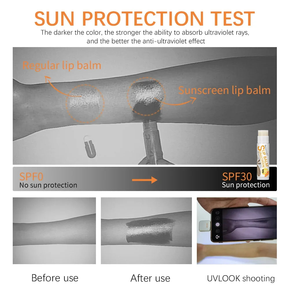 New Sunscreen Lip Balm SPF30 Hydrating Lip Sunblock For Protects Travel Size Sunscreen For Lips Soothes And Moisturizes Lips Sun