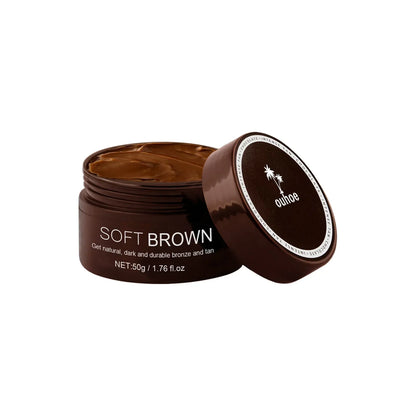 Soft Brown Self-Tanning Cream Intensive Tanning Outdoor Summer Beach Brown Bronzer Long Lasting Sunless Fake Tan Body Lotion