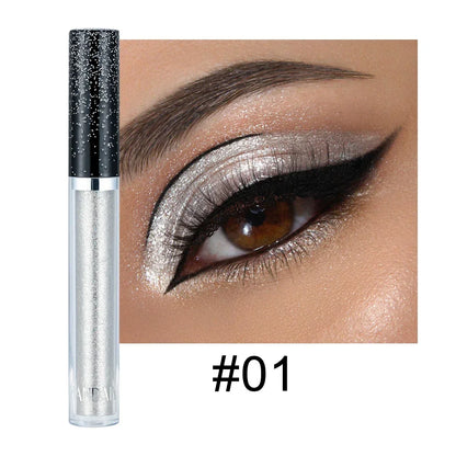 HANDAIYAN Liquid Eyeshadow Metallic Diamond Shiny Eye Liner Pen Giltter Eyeshadow Palette Lasting Shimmer Brighten Cosmetics