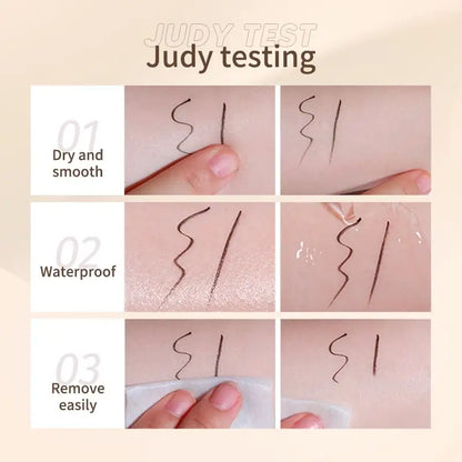 Judydoll Liquid Eyeliner, Ultra Fine Liquid Eyeliner Waterproof with Smooth Strong Fibres, Smudge-proof, Longwearing, Smooth