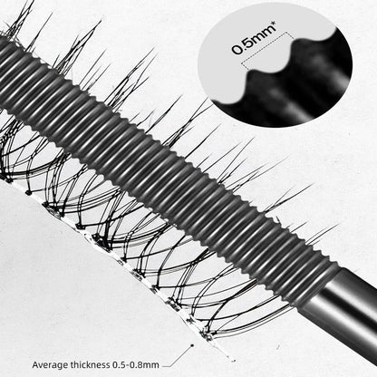 Metal Iron Lashes Mascara Waterproof Silk Fiber Mascara Black Long Curling Eyelash Extensions Non-clumping Eyes Makeup Cosmetics