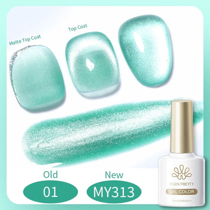 BORN PRETTY 10ml Silver Water Light Cat Magnetic Gel Nail Polish Nail Supplies Vernis Semi Permanent Gel for Fall Winter Nails