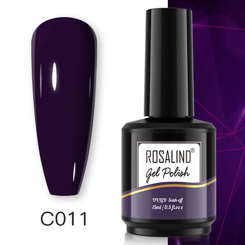 ROSALIND 7ml/15ml Summer Green Gel Nail Polish Semi Permanent Nail Art Manicure Soak Off Top Base Matt Hybrid Varnishes UV Gel