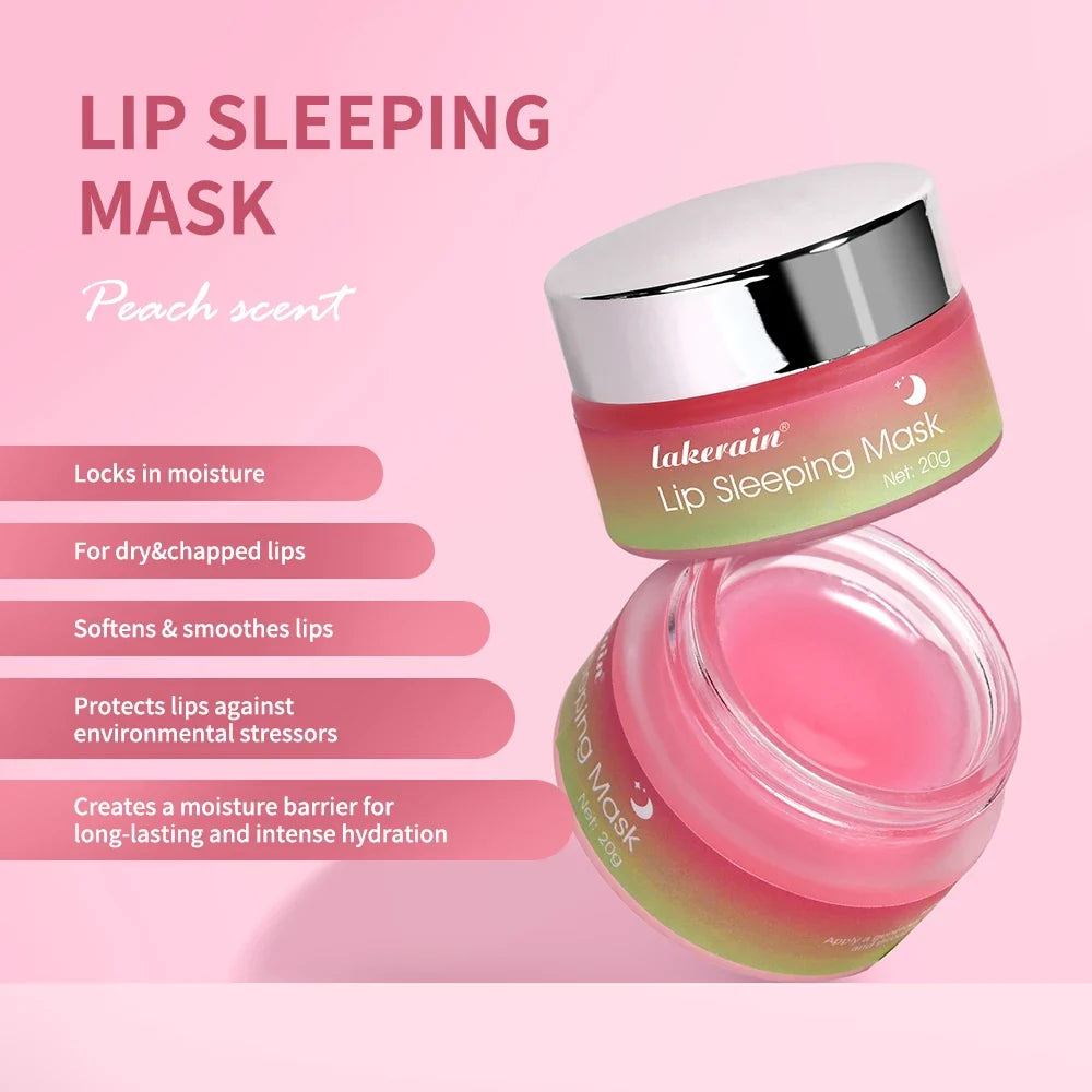 Jelly Peach Lip Sleeping Mask Hydrated Strong Barrier Lip Repair Nourish Protect Volumizes Dry And Chapped Lips Care Products