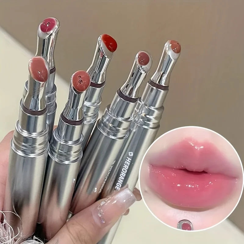 Mingli Lip Gloss, Long-Lasting Moisturizing Lip Gloss, Lip Care Cosmetics, Spring and Summer Atmosphere, Suitable for All Skin, Valentine's Day Gift, Birthday Gift Herorange