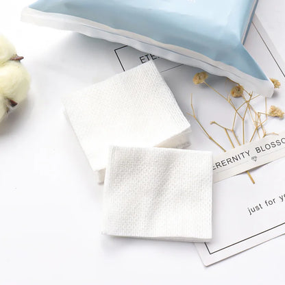 200PCS Wet Cotton Stretch Disposable Water Saving Cotton Pad Portable Makeup Removal Cotton Piece Breathable Facial Mask Paper
