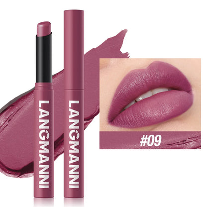 12 Color Matte Lipstick Non-Stick Cup Long-Lasting Velvet Finish Lipstick Pen  Smooth Matte Lip Color Waterproof Non-Fading