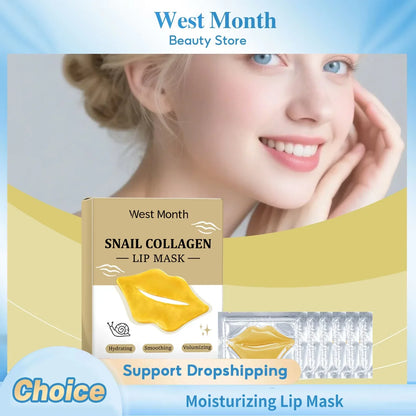 Crystal Collagen Lip Mask Moisturizing Plump Lip Smoothing Repair Reduce Wrinkles Lighten Lip Line Pink Lip Hydrating Lip Patch