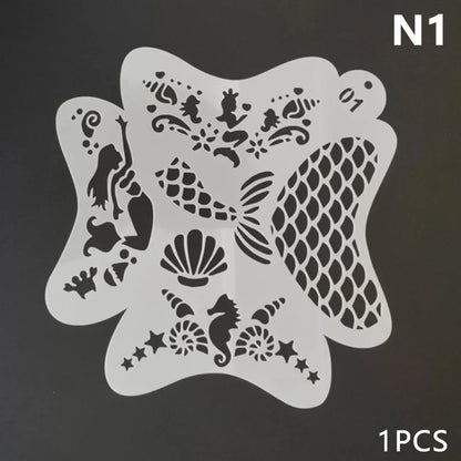 Stencils For Body Painting Face Art Stamps Temporary Tattoos Reusable Stencils Plastics