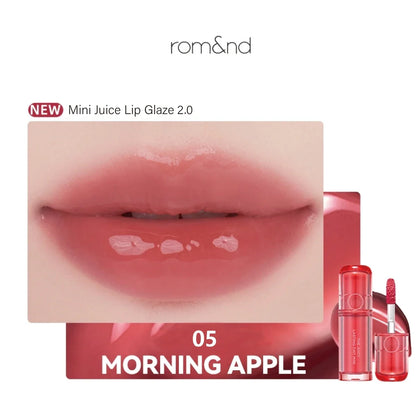 rom&nd THE JUICY LASTING TINT MINI,Juicy Glossy Texture,Lightweight Non-Sticky,Portable Design,Glamour,K-Beauty,Korean Makeup