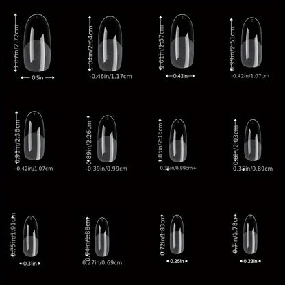 120Pcs Full Cover Press On Nail Tips Stiletto Almond Square Coffin French False Fake Soak Off Gel Nail Extension Tips Capsule