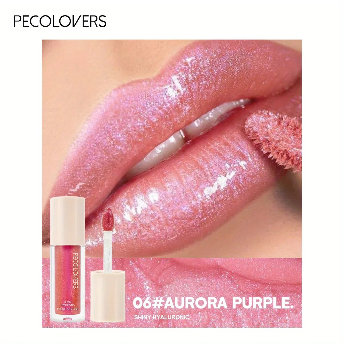Mirror Waterproof Lip Gloss, Moisturizing Glitter Liquid Lipstick Makeup Long-Lasting Shine in Coral, Pink, and Skin Tones
