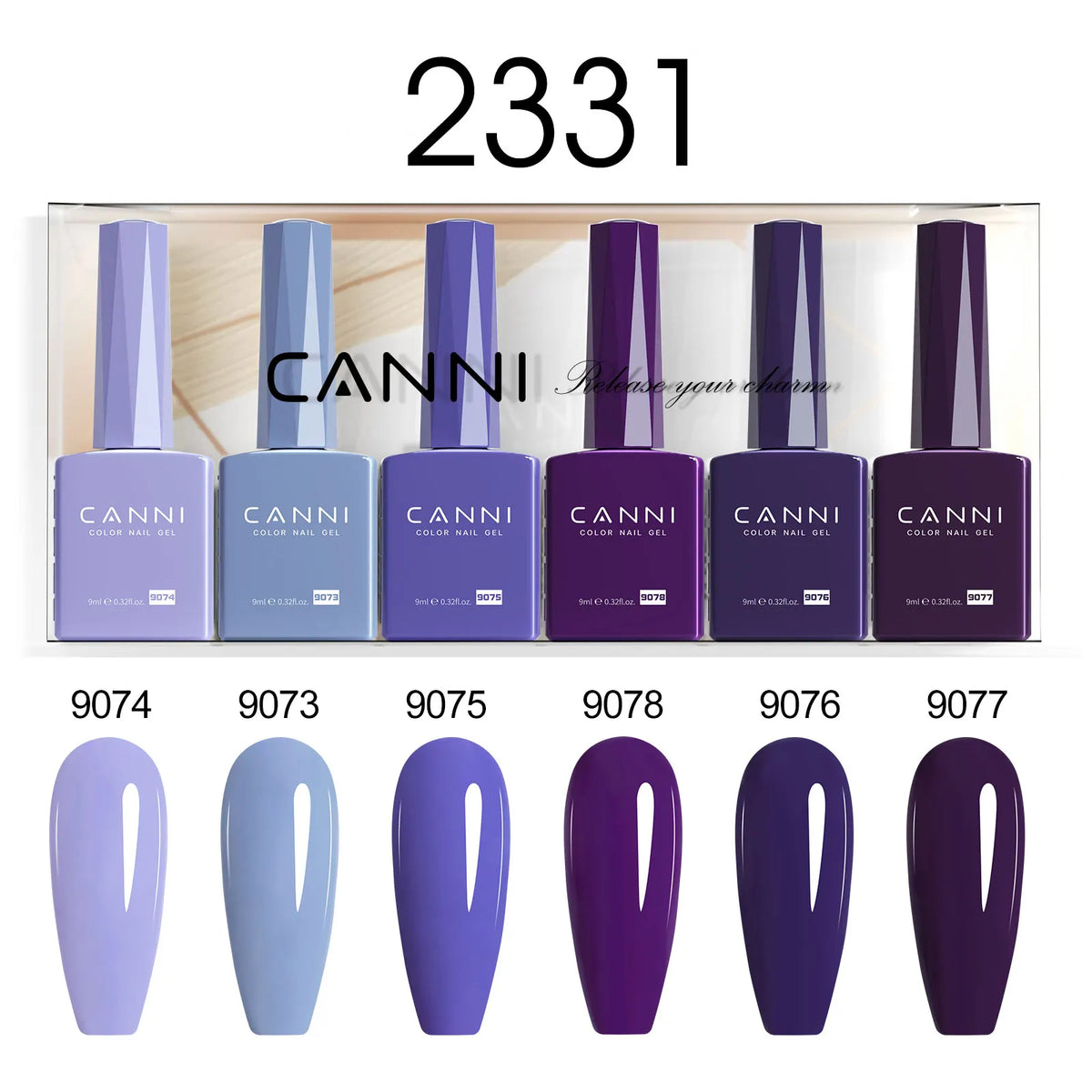 6pcs*9ml CANNI Nail Gel Polish Kit HEMA FREE Jade Jelly Nude Jelly Pink VIP Kit Christmas Gift French Nail Design Natural Color