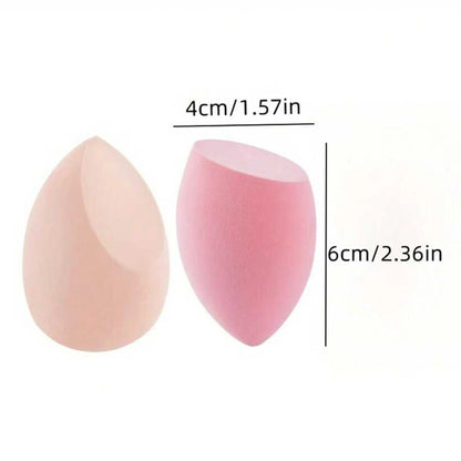 1Box Makeup Sponge Puffs (4pcs) - Blending Sponge For Foundation, Powder & Liquid Makeup, Makeup Sponge With Travel-Friendly Sto