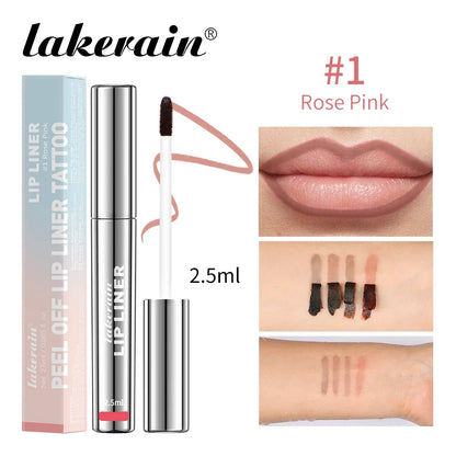 Highly Pigmented Lip Liner Tattoo Matte Peel Off Enhance Lip Liner Lasting Lip Stain Waterproof 4Colors Transfer-proof Lipstic