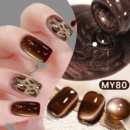 BORN PRETTY 10ml Silver Water Light Cat Magnetic Gel Nail Polish Nail Supplies Vernis Semi Permanent Gel for Fall Winter Nails