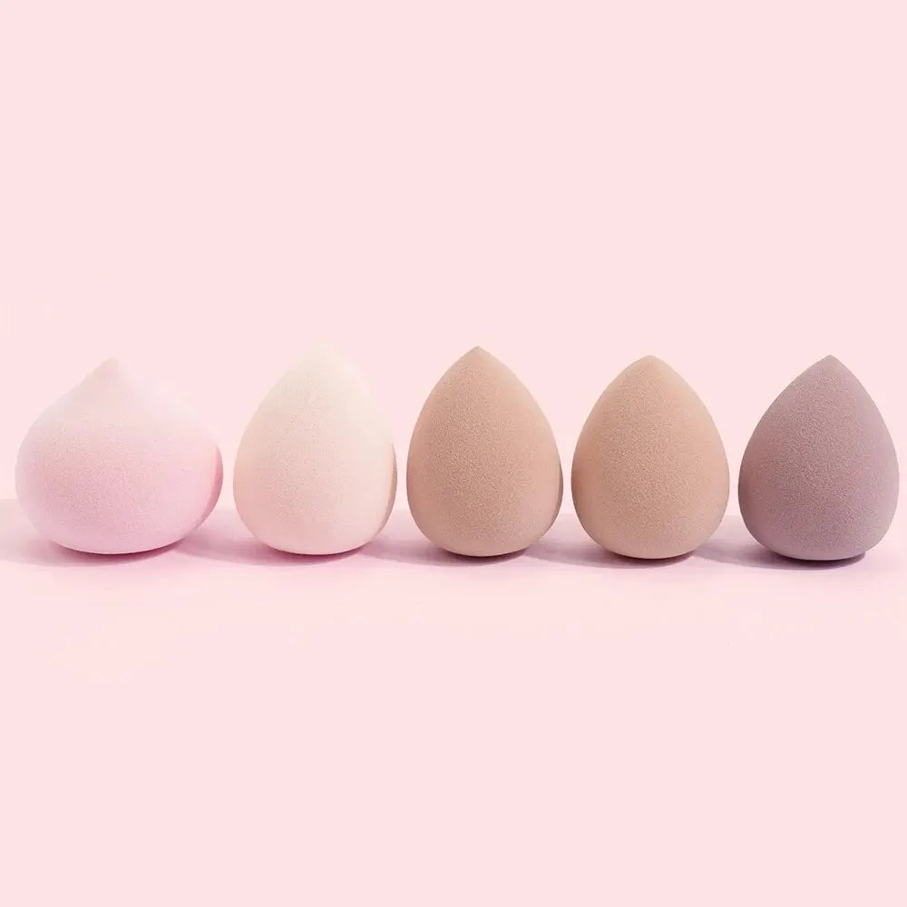 MAANGE 5PCS Makeup Sponge Blender Set Foundation Concealer Powder Cream Puff Dry&Wet Cosmetic Puff Multi-colored Beauty Sponges