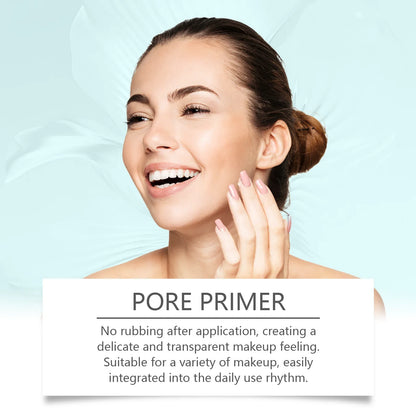 Pre-Makeup Pore Primer Even Skin Tone Oil Control Smoothing Skin Texture Invisible Pores Moisturizing Waterproof Makeup Cosmetic