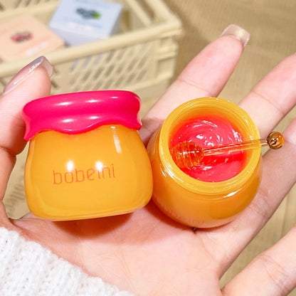 Hydrating Peach & Honey Lip Mask - Long-Lasting Moisture, Soothes Dry Lips, Reduces Fine Lines For Women
