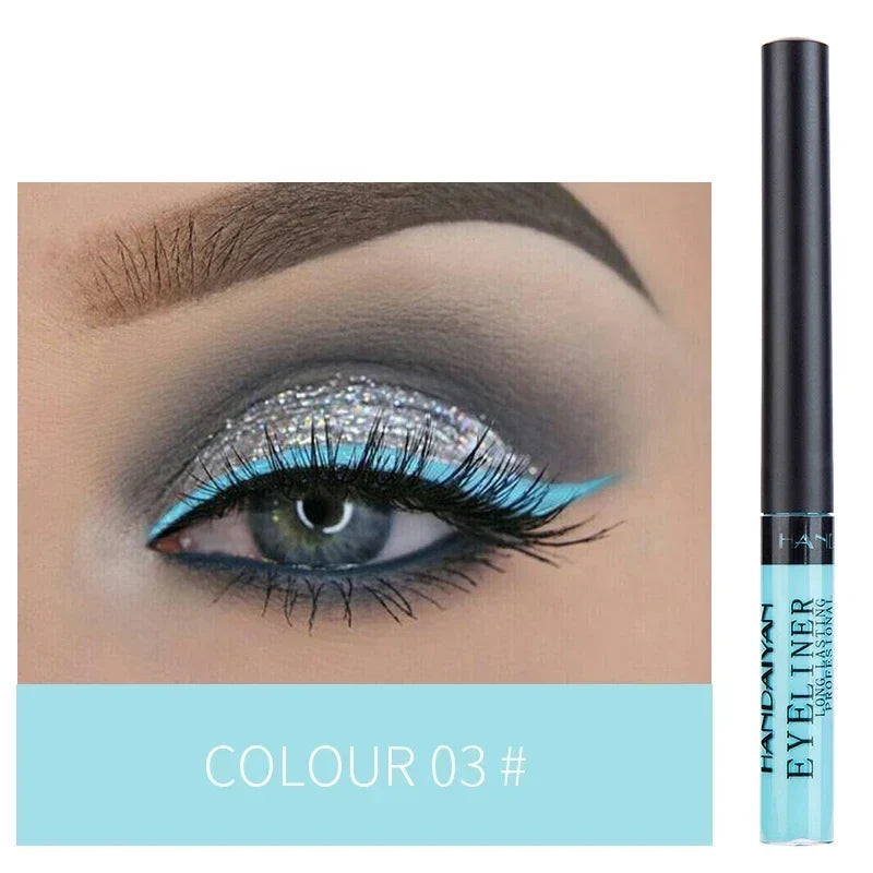 Waterproof Liquid Eyeliner Pen - Long-Lasting Colorful Eye Liner