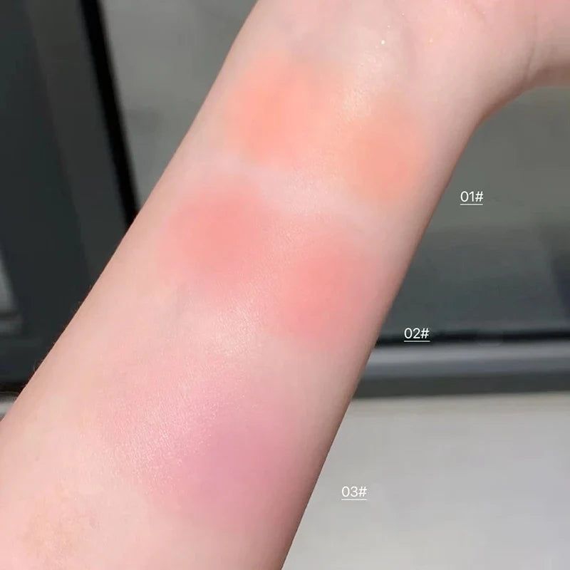 Cute Liquid Blusher Air Cushion Nude Natural Face Brighten Apricot Peach Tint Blush Shading Rouge Rubor Korean Makeup Cosmetics