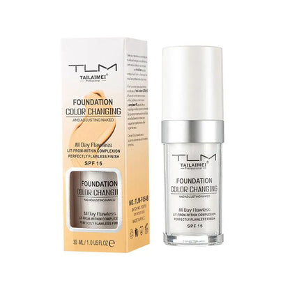 Foundation Color Changing Makeup Base Nude Face Full Cover Matte Concealer Long Lasting Make Up Liquid Foundation Cream 30ml