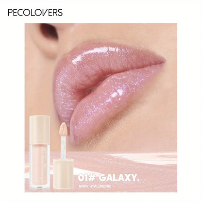 Mirror Waterproof Lip Gloss, Moisturizing Glitter Liquid Lipstick Makeup Long-Lasting Shine in Coral, Pink, and Skin Tones