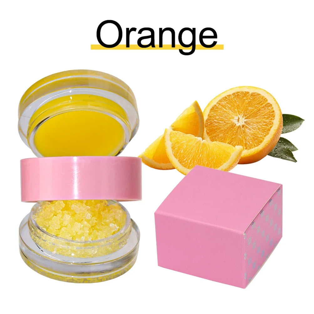 Vegan Fruit Lip Scrub Lipstick 2 in 1 Moustirzing Lip Balm Private Label Custom Logo Sugar Lip Scrub