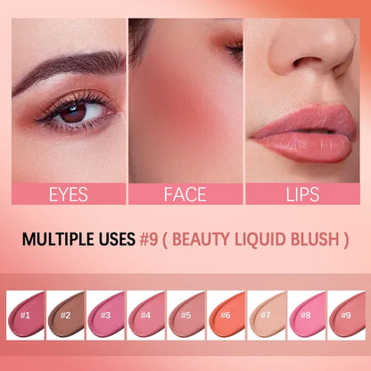 Beauty Liquid Blush Velvet Matte Blusher Face Pigment Lasting Waterproof Natural Cream Cheek Tint Orange Peach Maquiagem 4ml