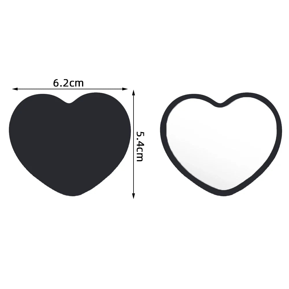 1 Pc Small Portable Heart Shape Mirrors Custom Logo Souvenir Wedding Bridesmaid Gift Ideas Wig Lash Salon Small Business Mirror
