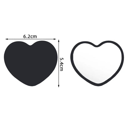 1 Pc Small Portable Heart Shape Mirrors Custom Logo Souvenir Wedding Bridesmaid Gift Ideas Wig Lash Salon Small Business Mirror
