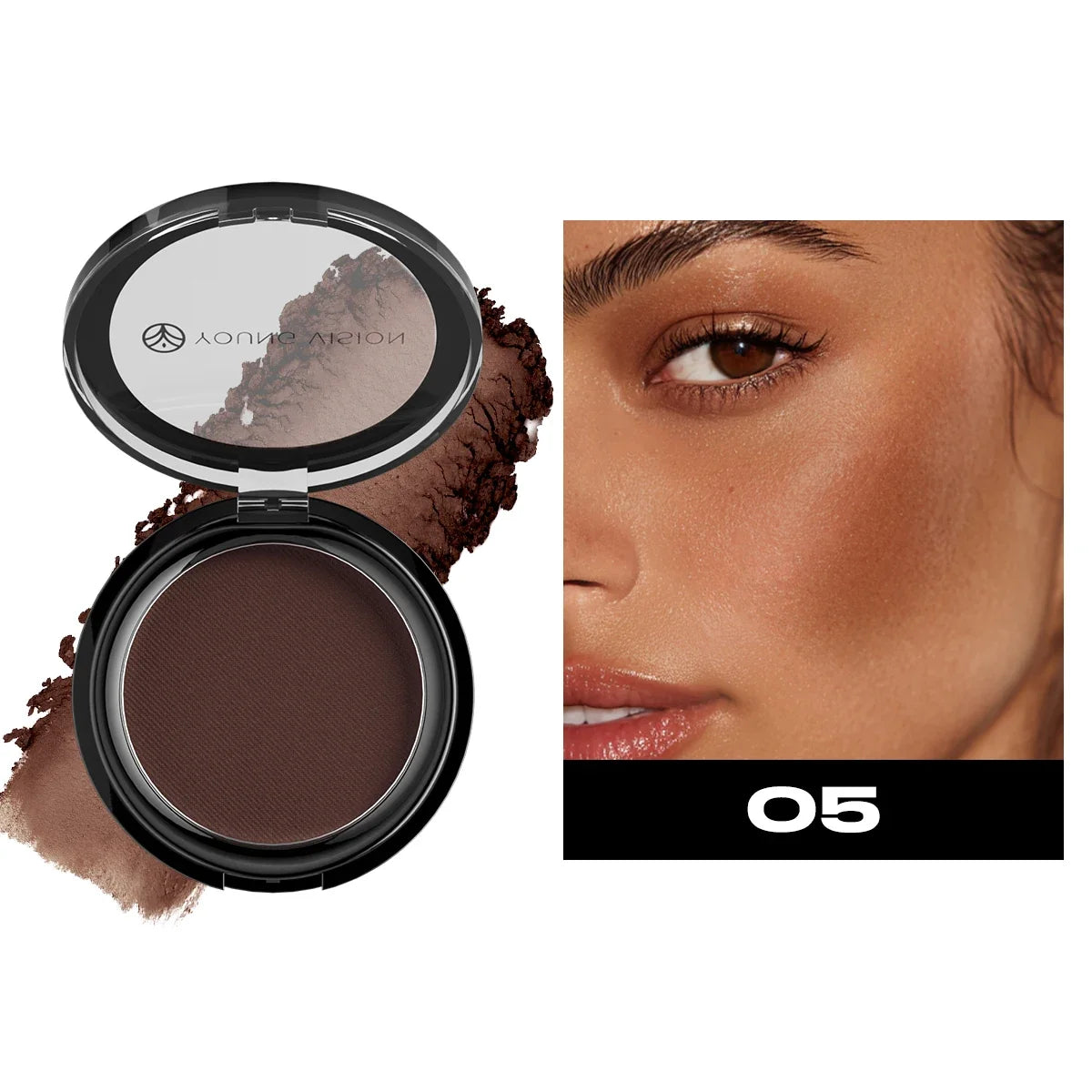Woman makeup 6-Color Matte Bronze Powder Velvety Smooth Natural Setting Powder Makeup
