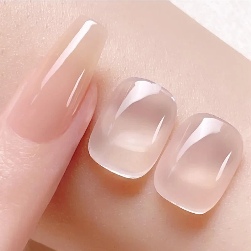 BORN PRETTY Jelly Nude Gel Nail Polish 10ml Light Pink Peach Translucent Color UV Light Cure Gel Varnish Nail Art DIY at Home