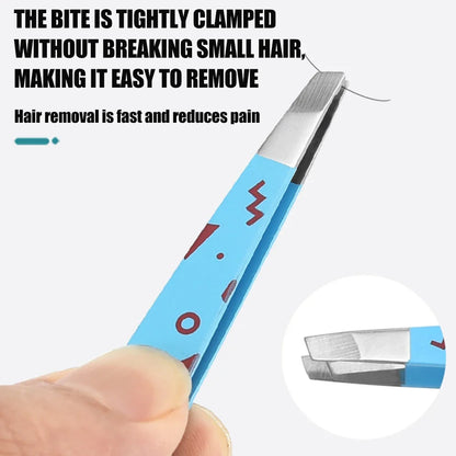 Colorful Eyebrow Tweezers Professional Stainless Steel Tweezers For Men and Women Beauty Clips Facial Hair Removal Makeup Tools