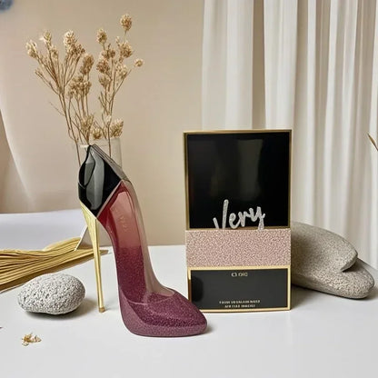 New 80ml Women's Luxury Floral Elegant High Heel Bottle Design Lasting Fragrance Sexy Spray Fashion Deodorant Perfume Gift