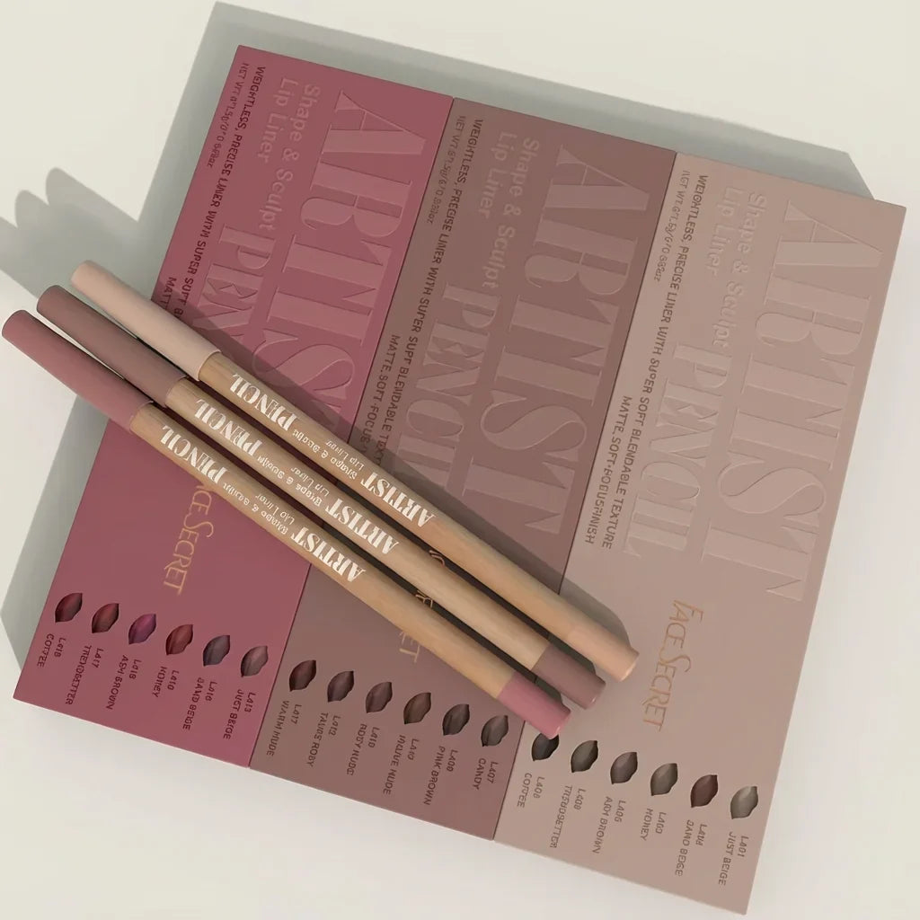 6pcs Velvet Matte Lip Liner Set | Long-Lasting, Non-Drying | Perfect for Delineating and Filling Lips