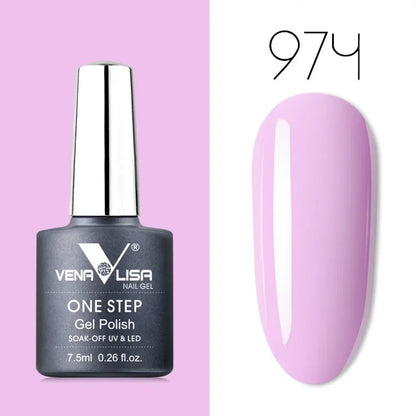 VENALISA 3-in-1 UV Gel Polish One-Step Gel Lacquer Organic Soak off Nail Art Varnish for LED/UV Light New Arrival Nail Salon