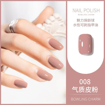 40 Colors New Nail Polish for Summer Water-based Quick Drying Tearable Nail Art Semipermanent Monochrome No Baking Lamp Varnish