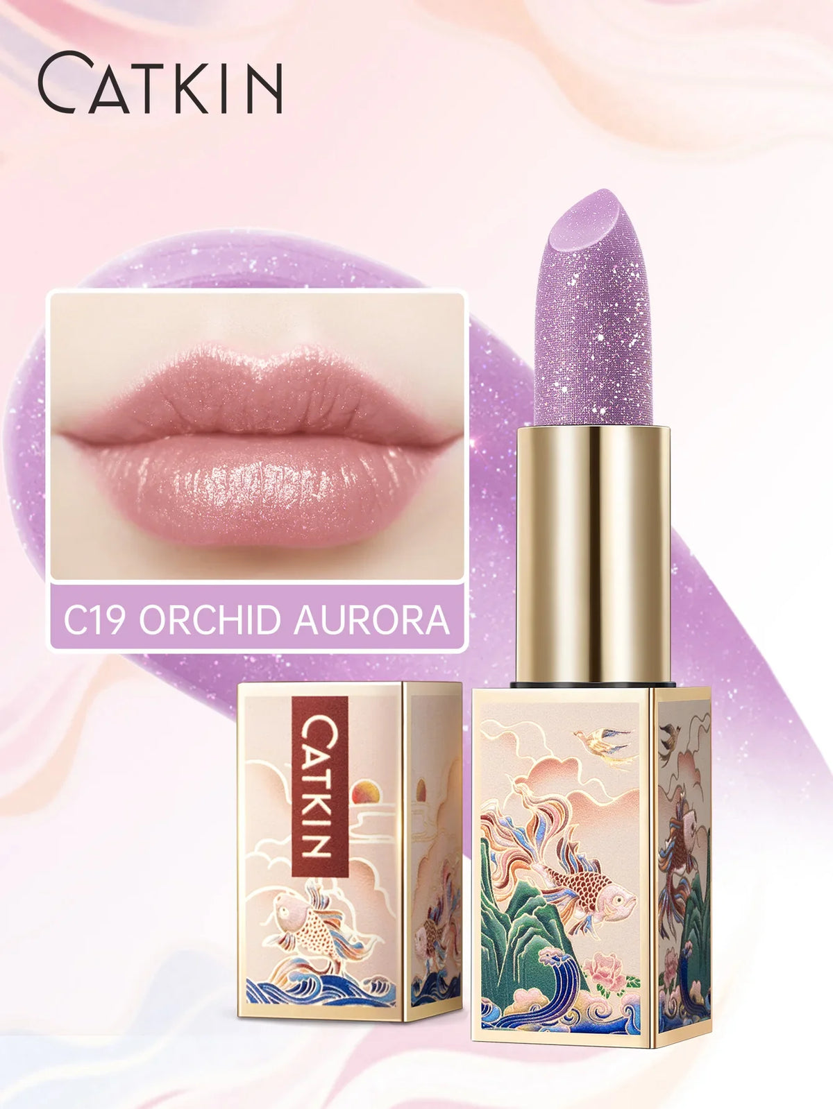 CATKIN SPARKLING LIP BALM MOONLIGHT COLOR-CHANGING LIP STICK - NEW SERIES