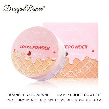3Color Matte Face Loose Powder Waterproof Oil Control Facial Makeup Powder Natural Smooth Pearlescent Setting Powder Brightening