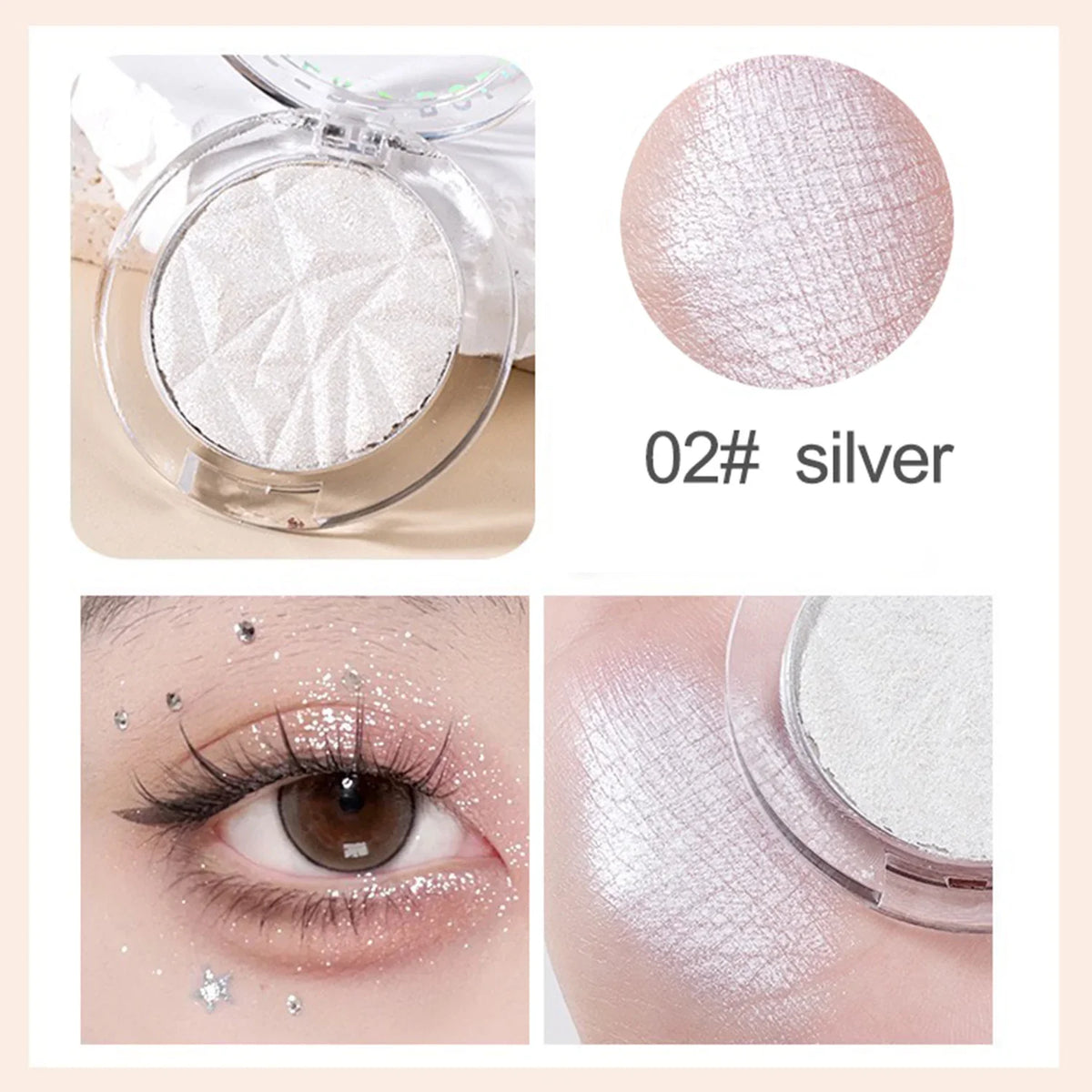 Shimmer Glow Highlighter – 2-Color Palette for Radiant Skin, Brighten & Contour, Festival & Party Makeup, Long-Lasting Shine