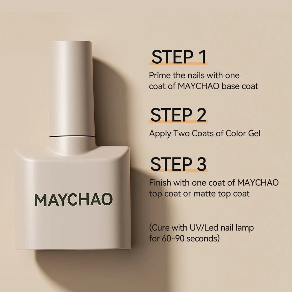 MAYCHAORomantic Galaxy Cat Eye Gel Nail Polish With Magnet Soak off UV Holographic Magnetic Rainbow Gel Polish for Nail Manicure