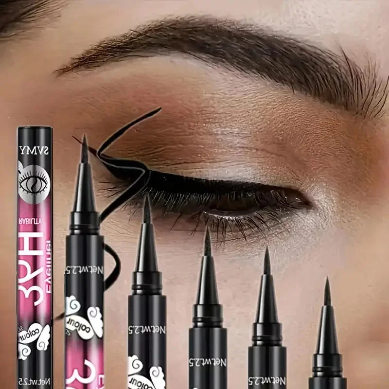 3pcs/5pcs Waterproof Black Eyeliner Pencils-Smudge-Proof, Long-Lasting &Beginner-Friendly Eye Makeup