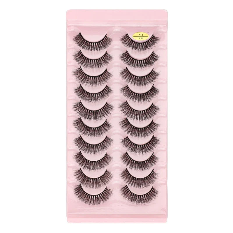 SHIDISHANGPIN 3/5/16 Pairs Natural Long False Eyelashes Dramatic Fluffy 3D Mink Lashes Wispy Wholesale Eye Lashes Thick Cils