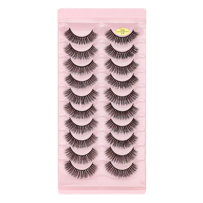 SHIDISHANGPIN 3/5/16 Pairs Natural Long False Eyelashes Dramatic Fluffy 3D Mink Lashes Wispy Wholesale Eye Lashes Thick Cils