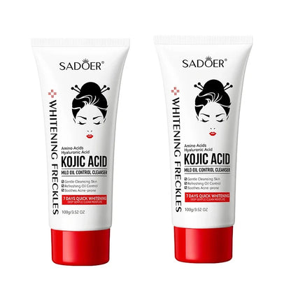 100ml Kojic Acid Skin Care Facial Wash Mild Oil Control Deep Moisturizing Cleansing and Nonirritating Face Cleanser Face Wash