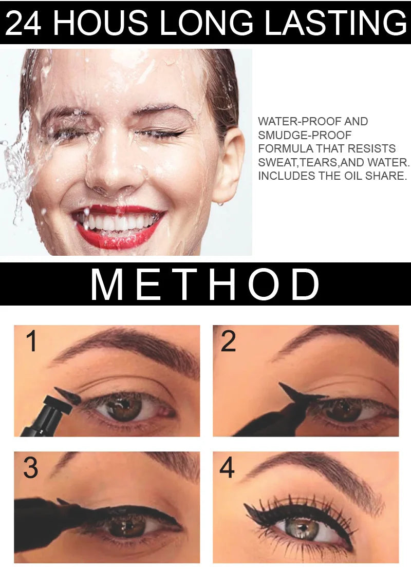 Black Wing Stamp Liquid Eyeliner - Waterproof & Smudge Proof
