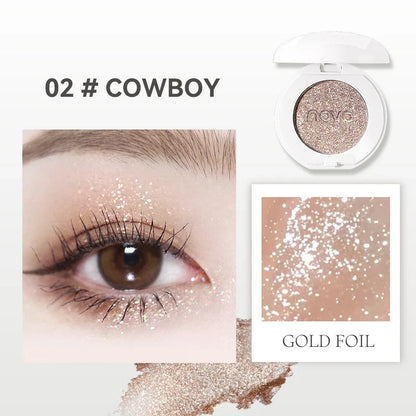 Single Glitter Eyeshadow, Lightweight Glitter And Matte Eyeshadow, Long Lasting, Smudge Proof, Shimmer Eyeliner And Blush Look