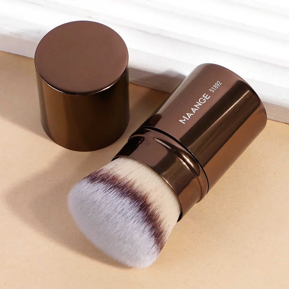MAANGE Professional Makeup Brush Set Dual-ended Foundation Loose Brush For Blush Contour Soft-Bristle Skin-friendly Travel