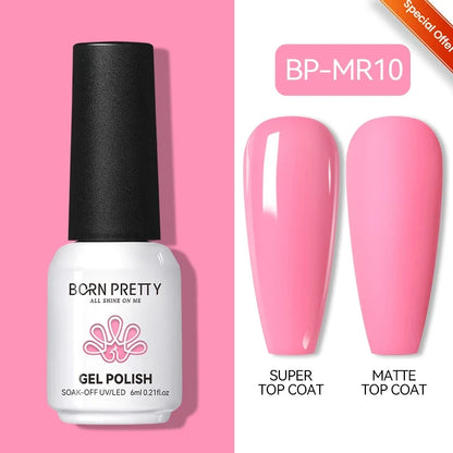 BORN PRETTY 10ml Sliver Carat Mirage Reflective Glitter Gel Nail Polish Sparkling Ultra Shine Soak Off UV Nail Art Gel Varnish